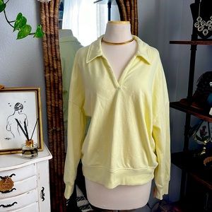 Calia Sweater, Soft Yellow, Active or Casual Style (Size L)